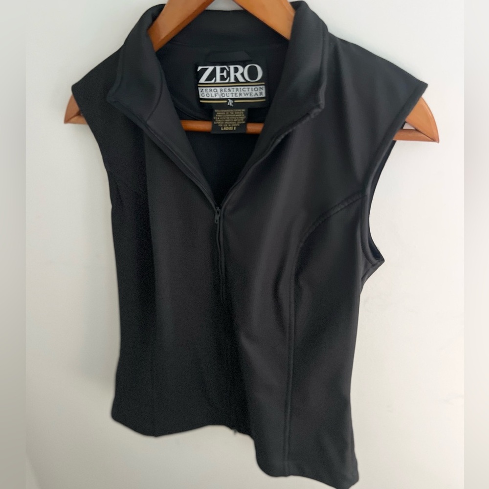 Zero Restriction Golf Black Performance Zip Outer… - image 2